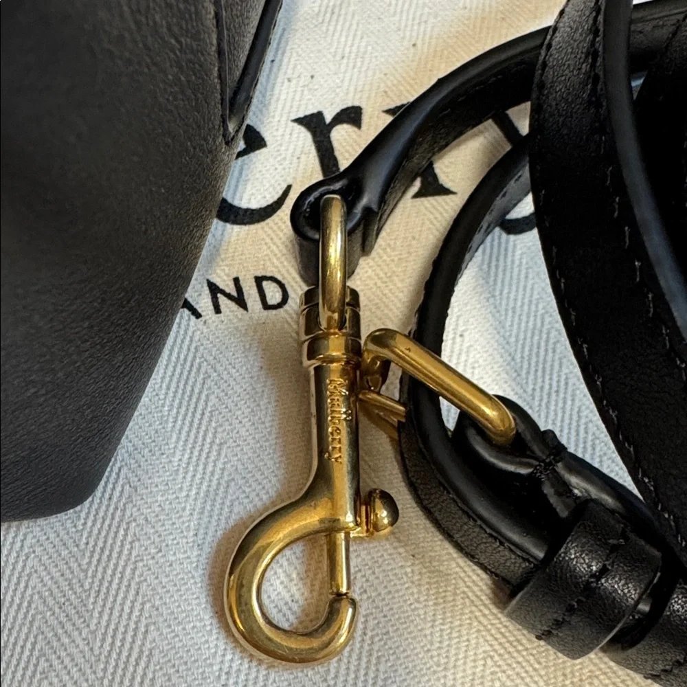 Mulberry rare Islington satchel shoulder bag silky black leather NWT - Picture 7 of 13